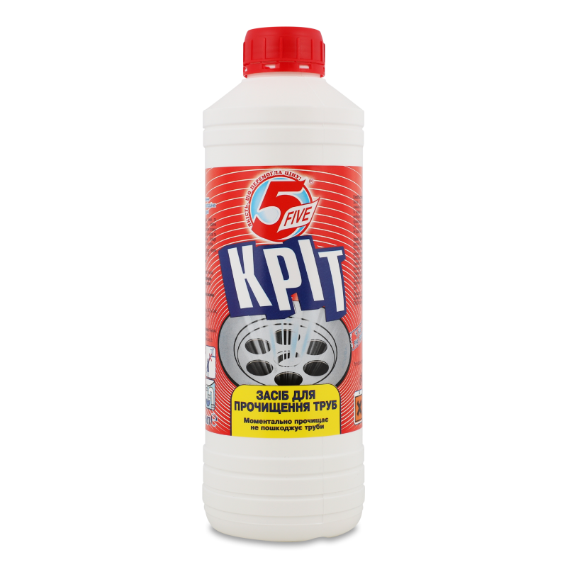 Засіб д/розчинення забруднень у трубах Кріт 1000мл Файв