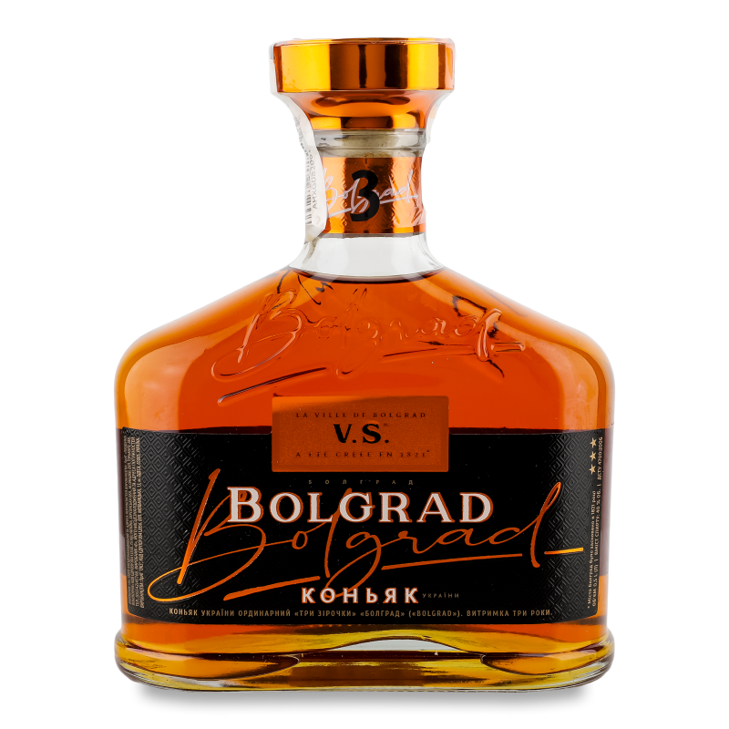 Коньяк ординарний *** 40% 0,5л Bolgrad