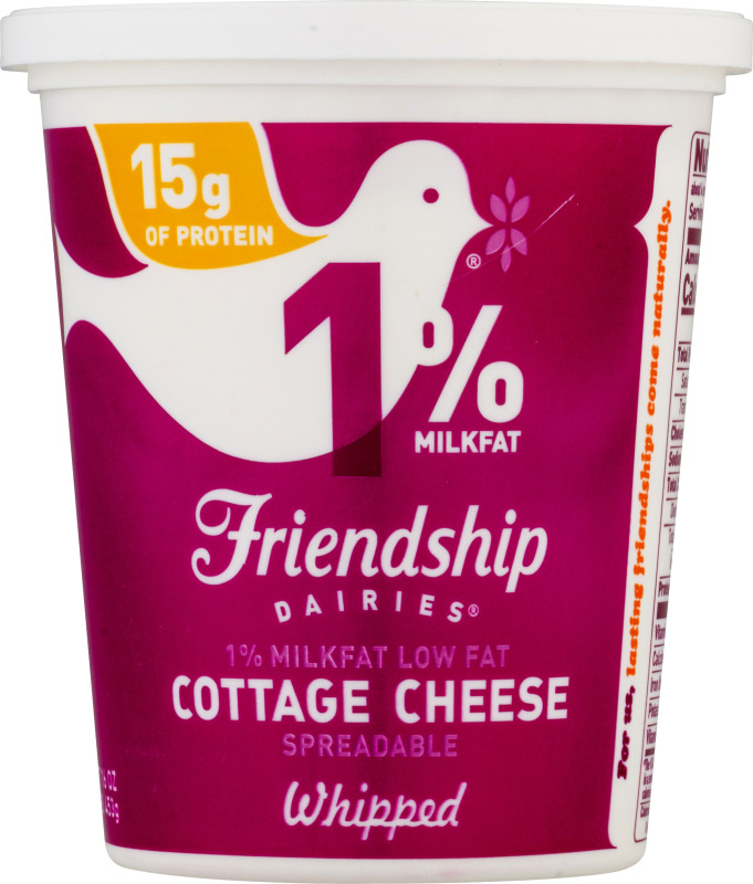 milk* Friendship Dairies 1% Milkfat Low Fat Cottage Cheese Whipped