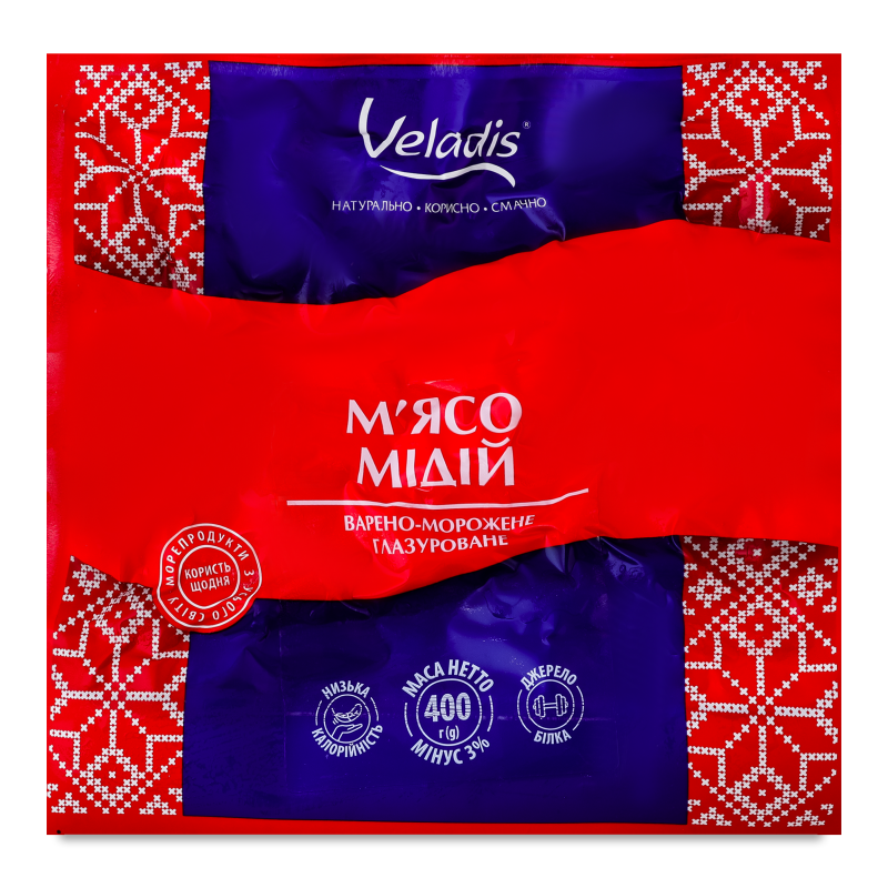 М’ясо мiдiй в/м 400г в/у Veladis