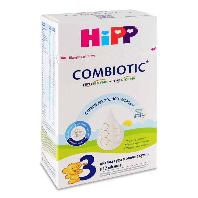 Суміш молочна Combiotic 3 суха з 10місяців 500г Hipp