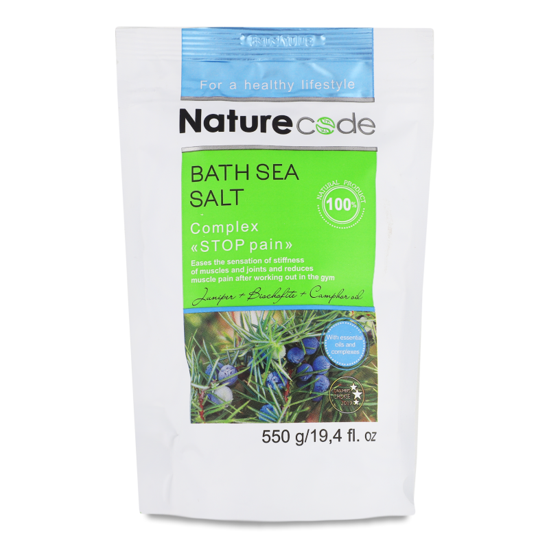 Сіль морська д/ванн Стоп пейн 550г д/п Нейче Код