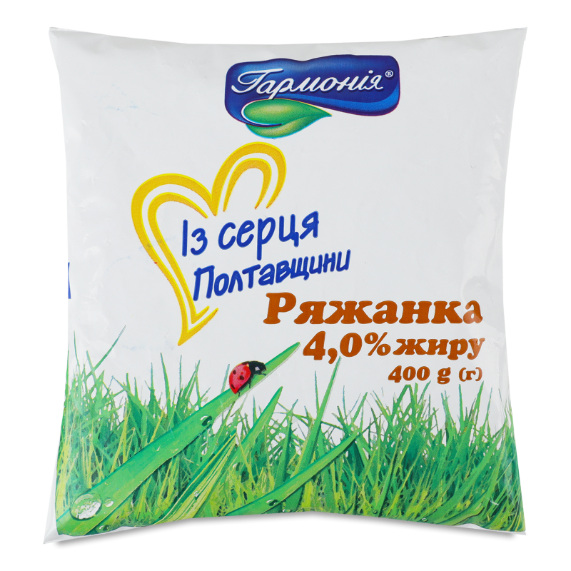 Ряжанка 4% 400г п/е Гармонія