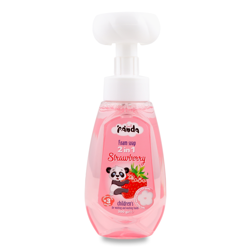 Мило-пінка дитяча 2в1 Strawberry 300г з дозатором Small Panda
