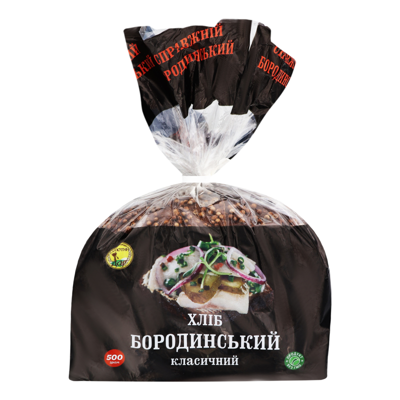 Хлеб нарезной Бородинский классический Золотий дар м/у 500г Золотий дар ...