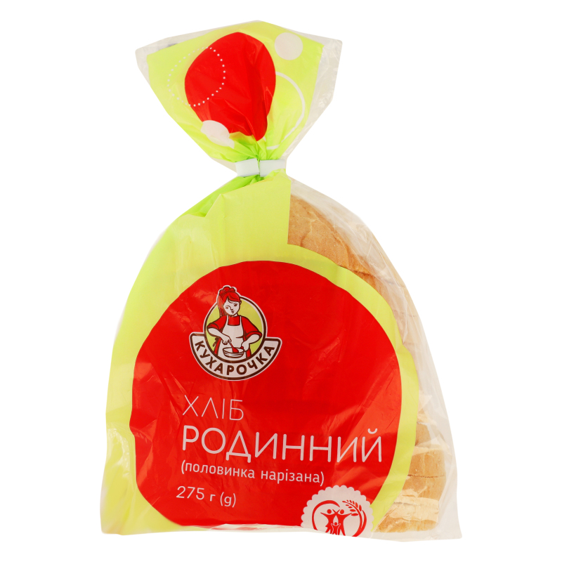 Хліб половинка в нарізці Родинний Кухарочка м/у