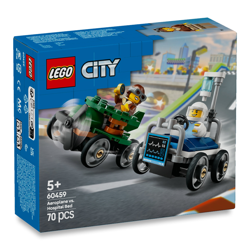 Конструктор City Літак проти лікарняного ліжка Набір д/перегонів Lego