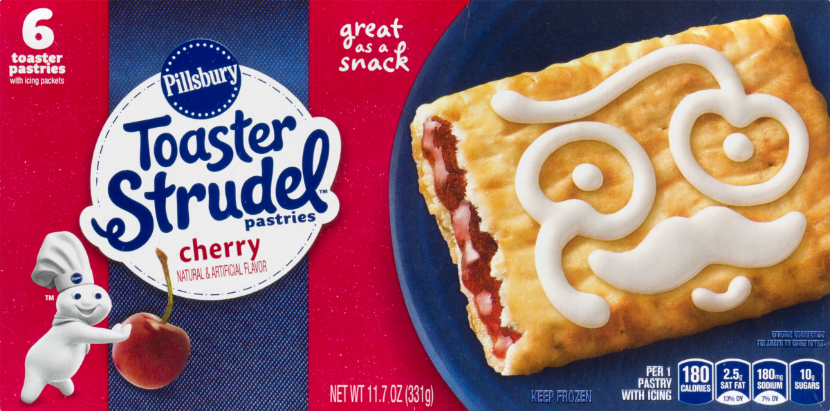 Pillsbury Toaster Strudel Pastries Cherry - 6 CT Toaster Strudel ...
