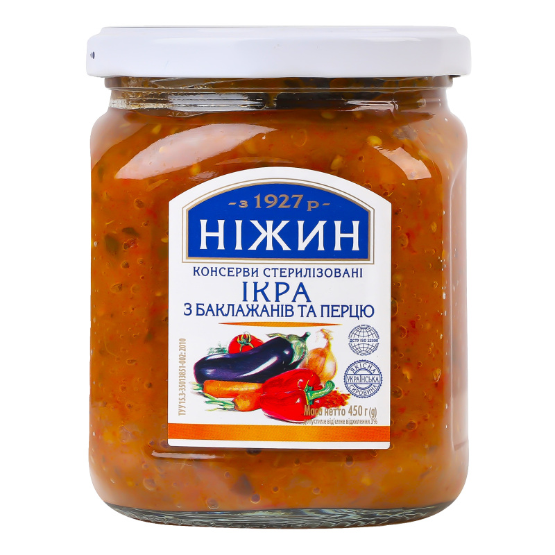 Ікра з баклажанів та перцю Ніжин с/б