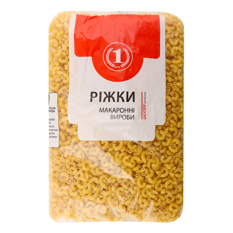 Вироби макаронні Ріжки ТМ "1" м/у