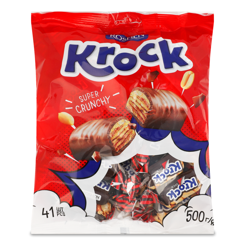 Цукерки Krock з арахісом 500г Roshen