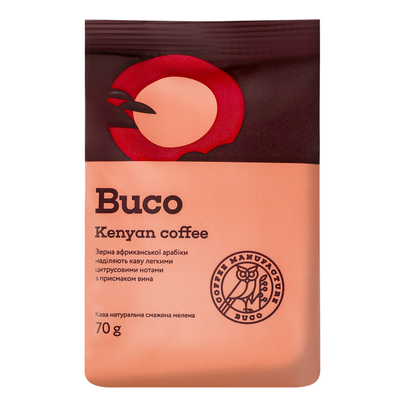 Кава натуральна смажена мелена Kenyan coffee Buco м/у 70г Buco