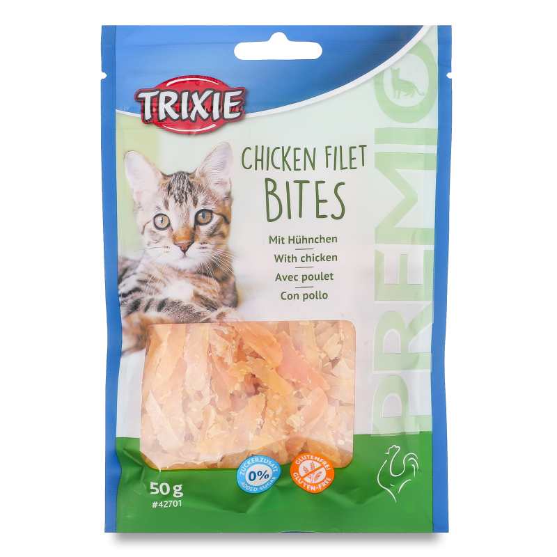 Ласощі д/котів Преміо Філе куряче сушене 50г Тріксі