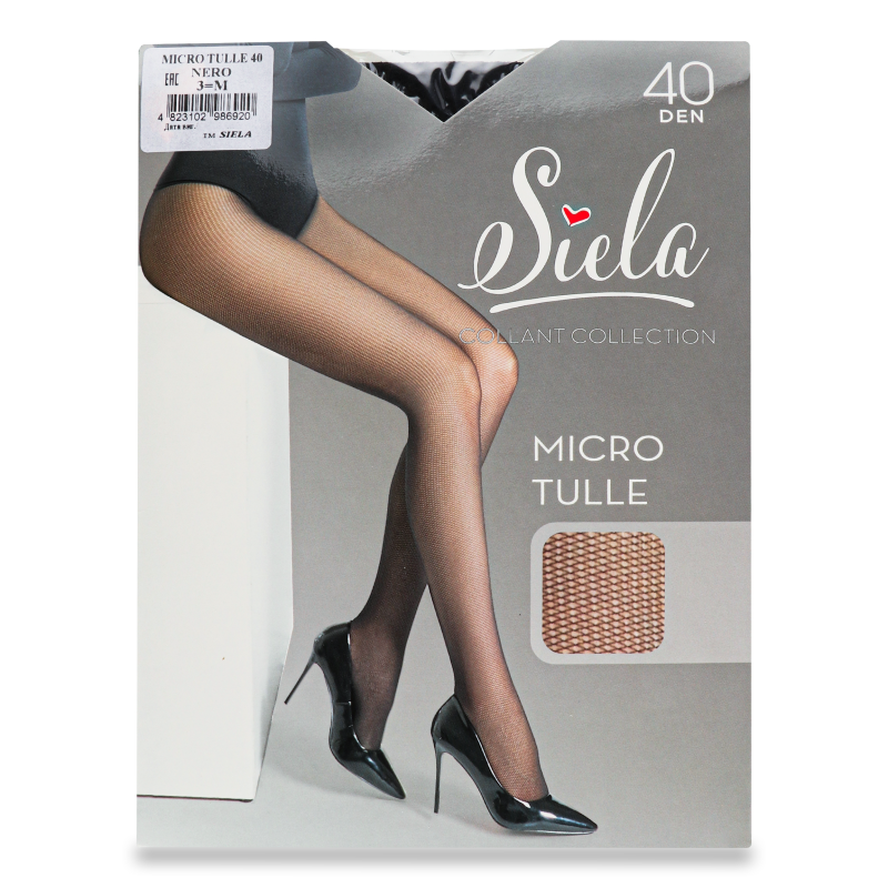 Колготи жіночі Мікро Тюль неро 40ден р.3 Сіела