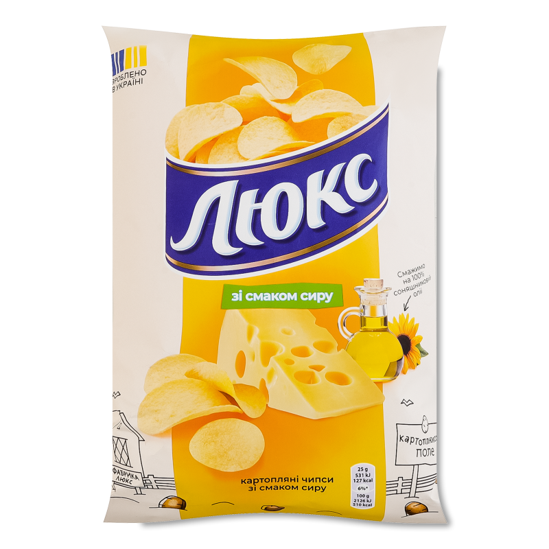 Чипси з смаком сиру 125г м/у Люкс