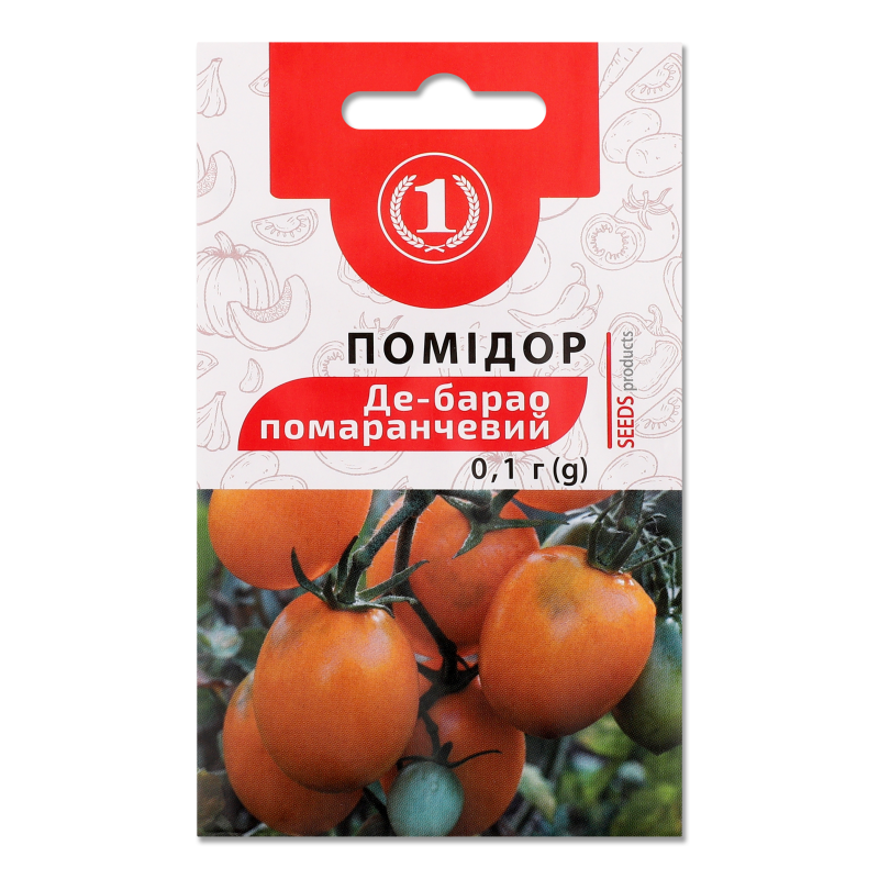 Насіння Помідор Де Барао помаранчовий 0,1г ТМ “1”