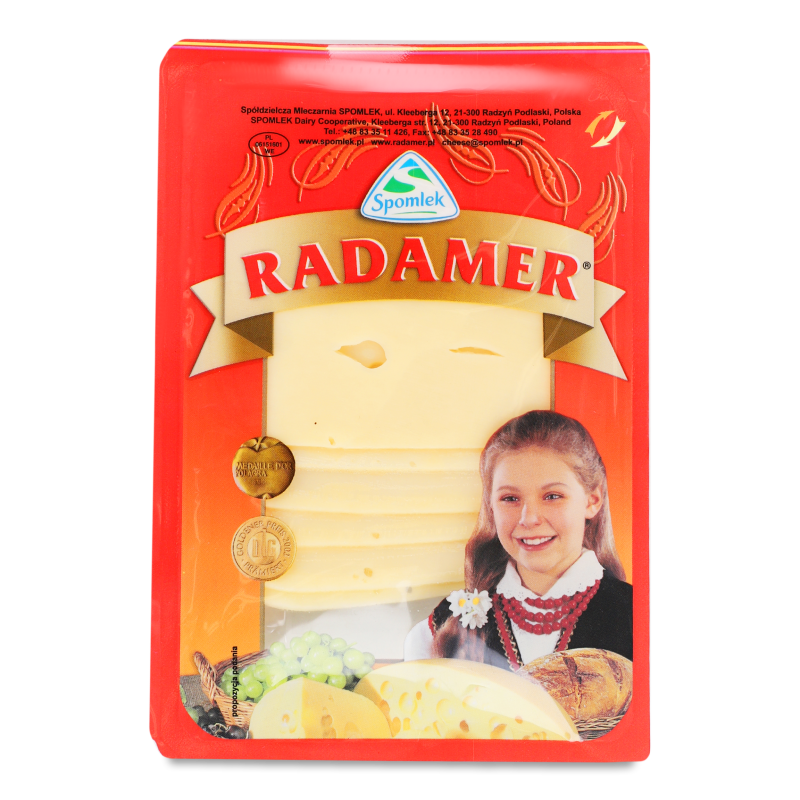 Сир Radamer 45% нарізка 150г Spomlek