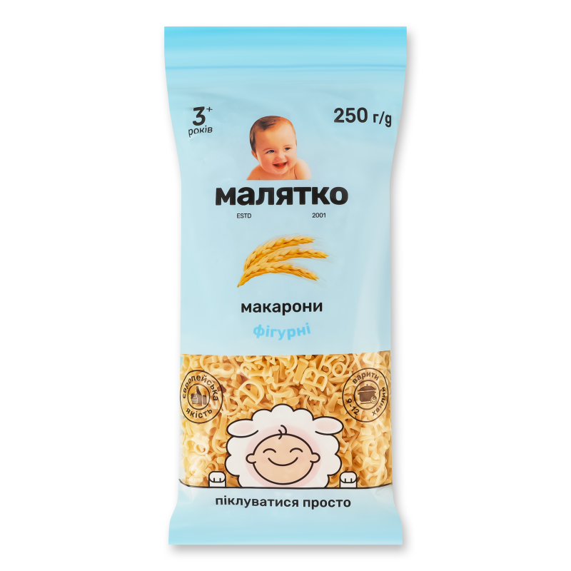 Вироби макаронні дитячі фігурні від 3років 250г Малятко