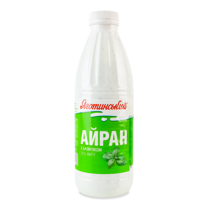 Напій кисломолочний Айран з базиліком 1,8% 850г пет Яготинський