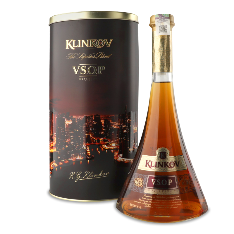 Бренді VIP V.S.O.P. ***** 40% 0,5л тубус Klinkov
