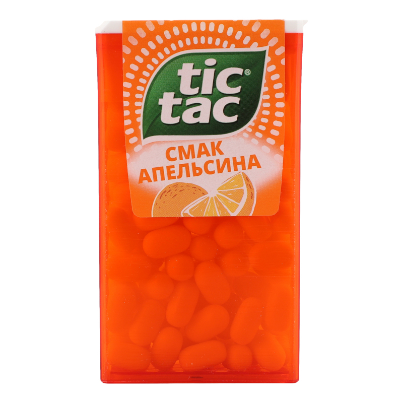 Драже Вкус Апельсина Tic Tac п/у 54г Tic Tac(8000500164976