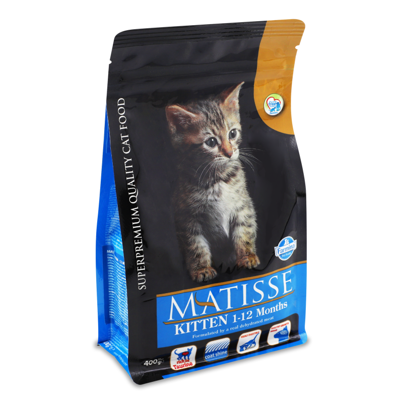 Корм д/кошенят Матісс з куркою сухий 400г Фарміна