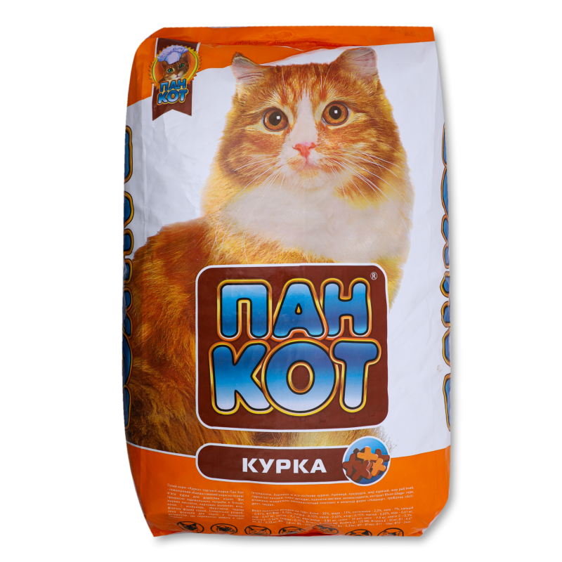 Корм д/котів з смаком курки сухий 10кг Пан Кот