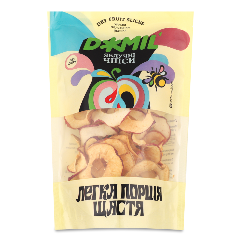 Чипси яблучні 40г д/п Джміль