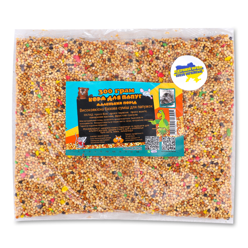 Корм д/папуг маленьких порід 300г СОКОЛиК