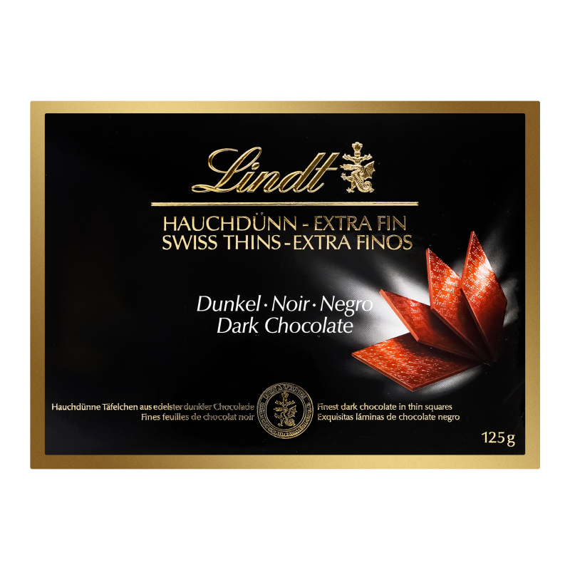 Шоколад черный Swiss Thins Lindt к/у 125г Lindt(7610400029827