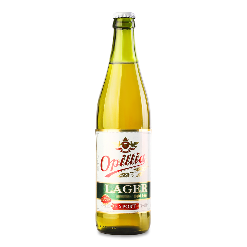 Пиво Export Lager світле 4,4% 0,5л скло Opillia