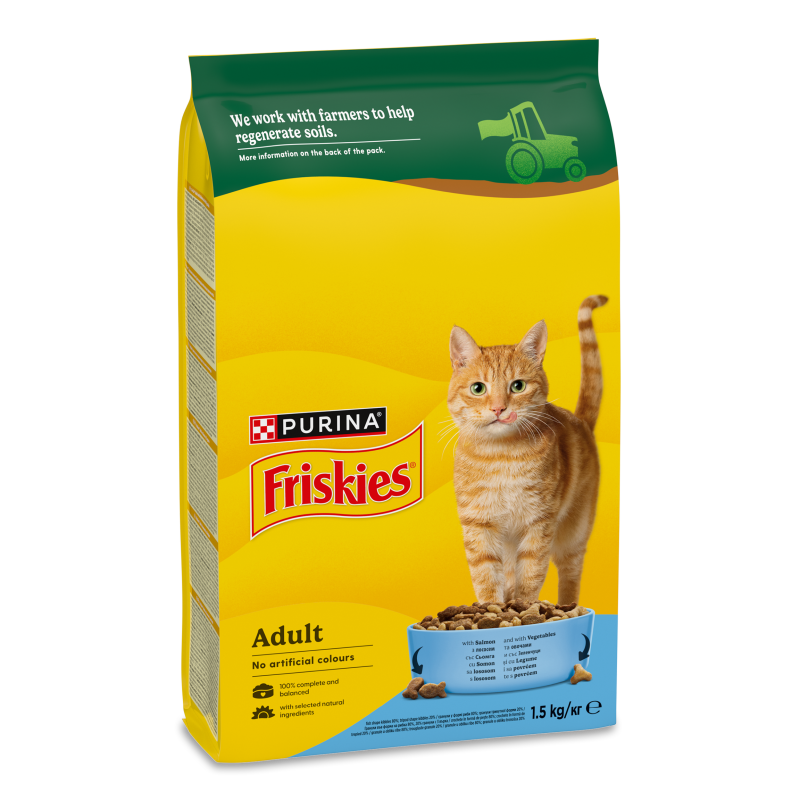 Корм д/котів з лососем сухий 1,5кг Фріскіс