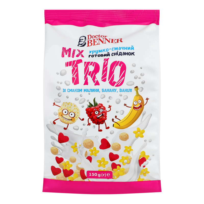 Завтрак готовый со вкусом малины банана ванили Trio Mix Doctor