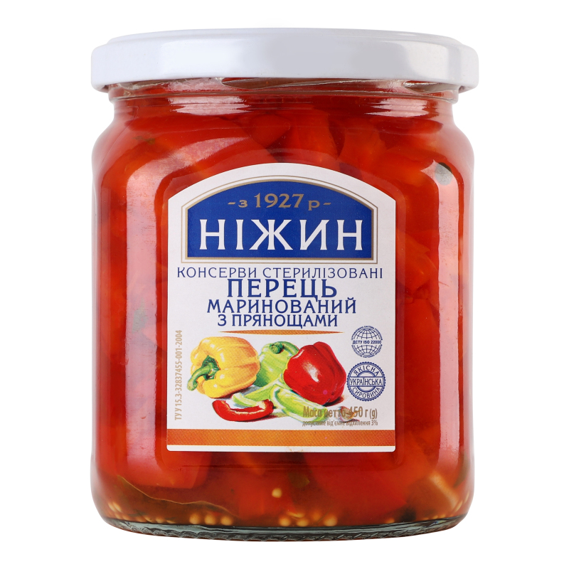Перец маринованный с пряностями Ніжин с/б 450г Ніжин(4823006805808 ...