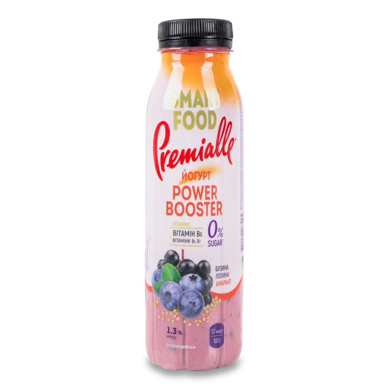 Йогурт Smart Food Power booster Бузина-лохина-амарант 1,3% 290г пет Premialle