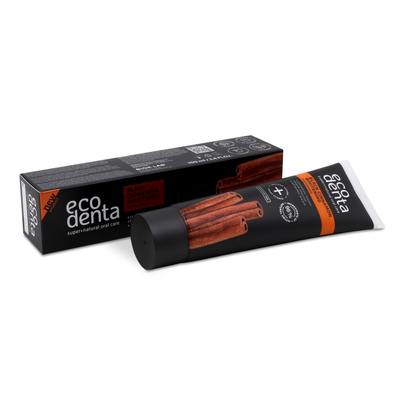 Паста зубна Відбілююча з вугіллям та корицею 100мл Екодента
