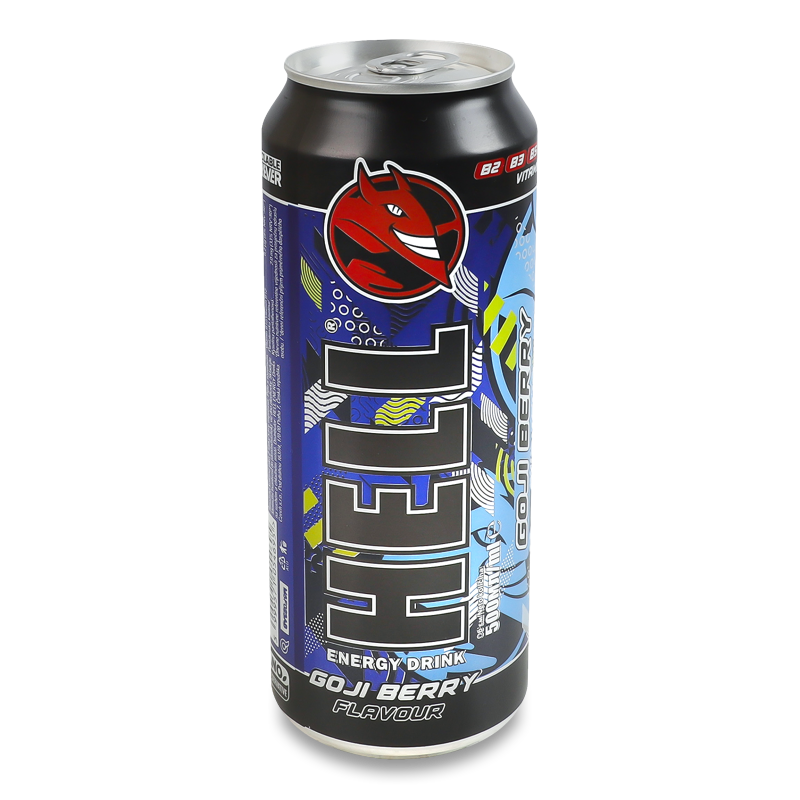 Напій енергетичний безалкогольний Goji Berry газований 500мл ж/б Hell