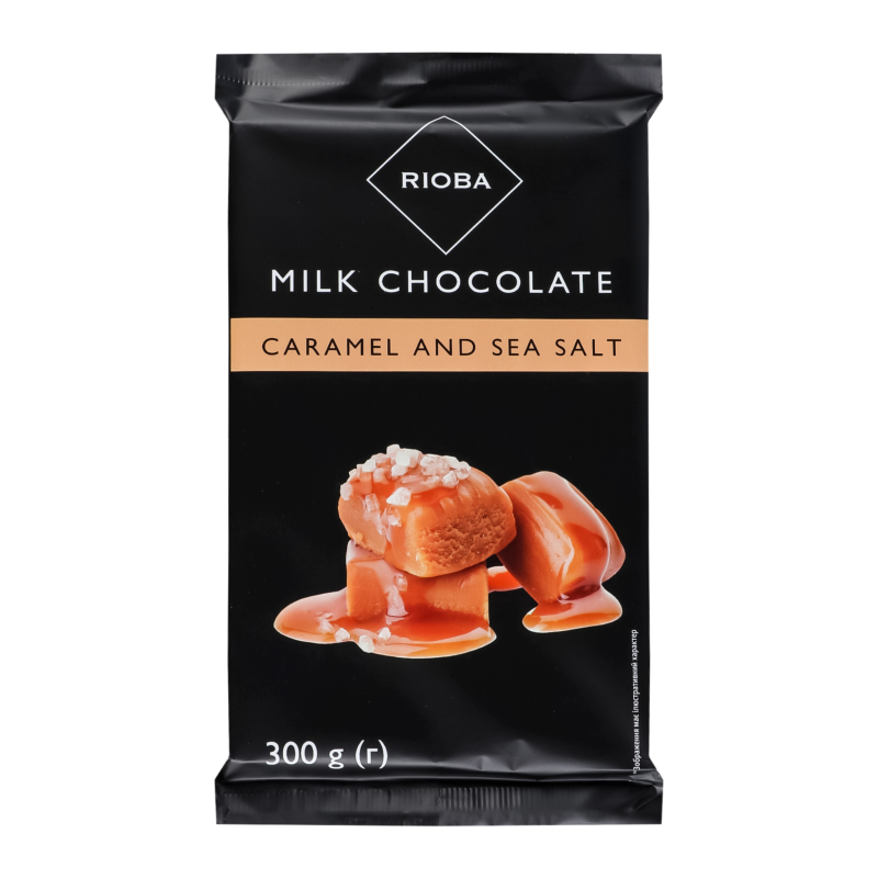 Шоколад молочный Caramel and Sea Salt Rioba м/у 300г Rioba ...