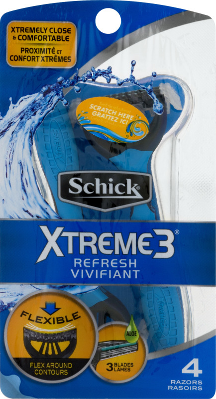 Schick Xtreme 3 Refresh Razors - 4 CT Schick(841058020226): customers ...