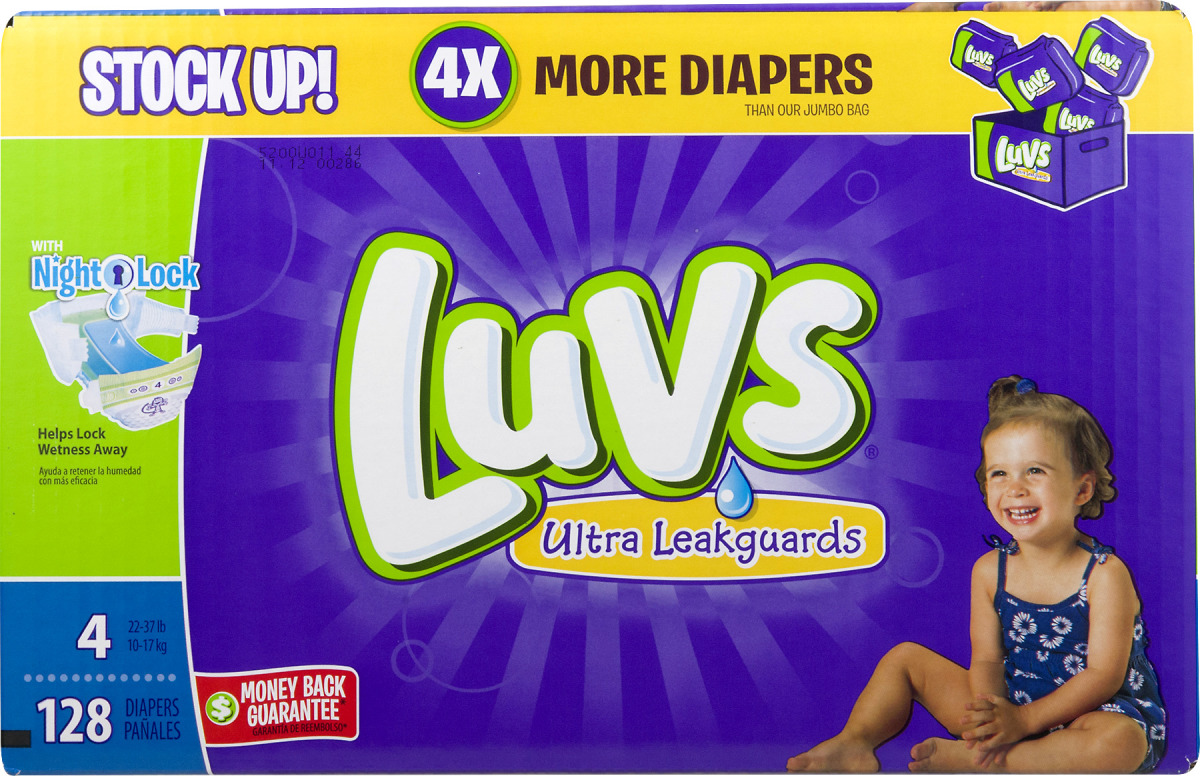 thumbnail image 2 of Luvs Ultra Leakguards Diapers Size N - 40 Count Pack Of 4 2 of 12