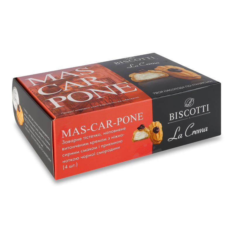 Тістечко заварне Mas-car-pone 200г Biscotti