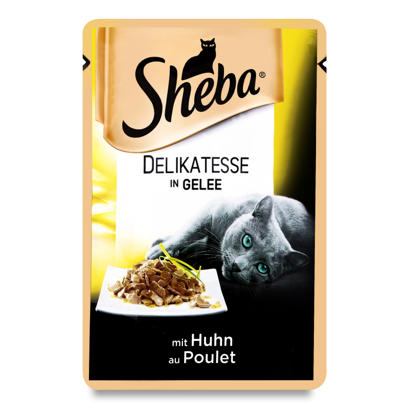 Корм д/котів Делікатес з куркою в желе 85г Шеба