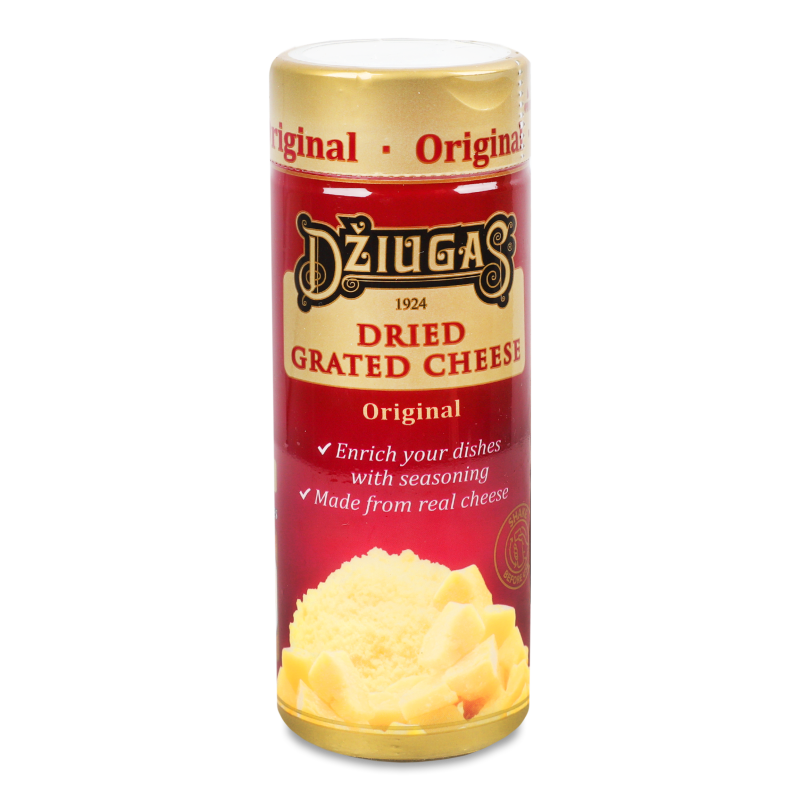 Сир сушений тертий 40% 80г Dziugas