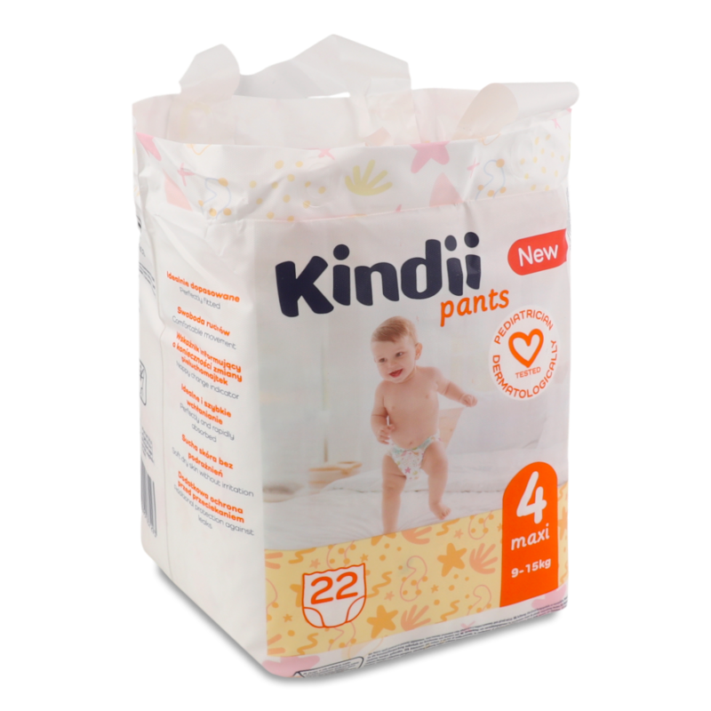 Підгузки-трусики Максі 4 9-15кг 22шт Кіндіі