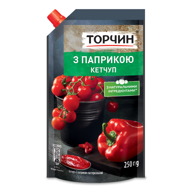 Кетчуп з паприкою 250г д/п Торчин