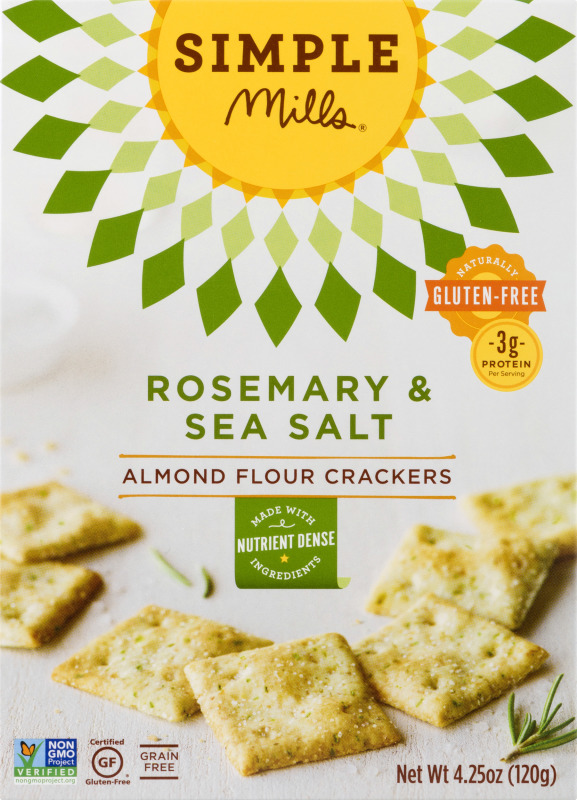Simple Mills Rosemary & Sea Salt Almond Flour Crackers Simple Mills ...