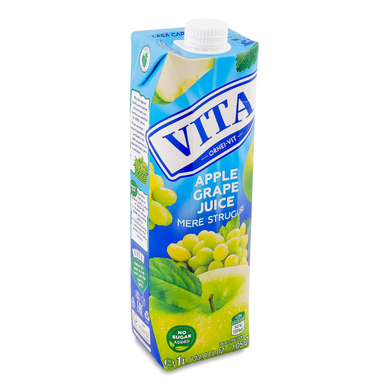 Сік яблучно-виноградний освітлений 1л призма Віта