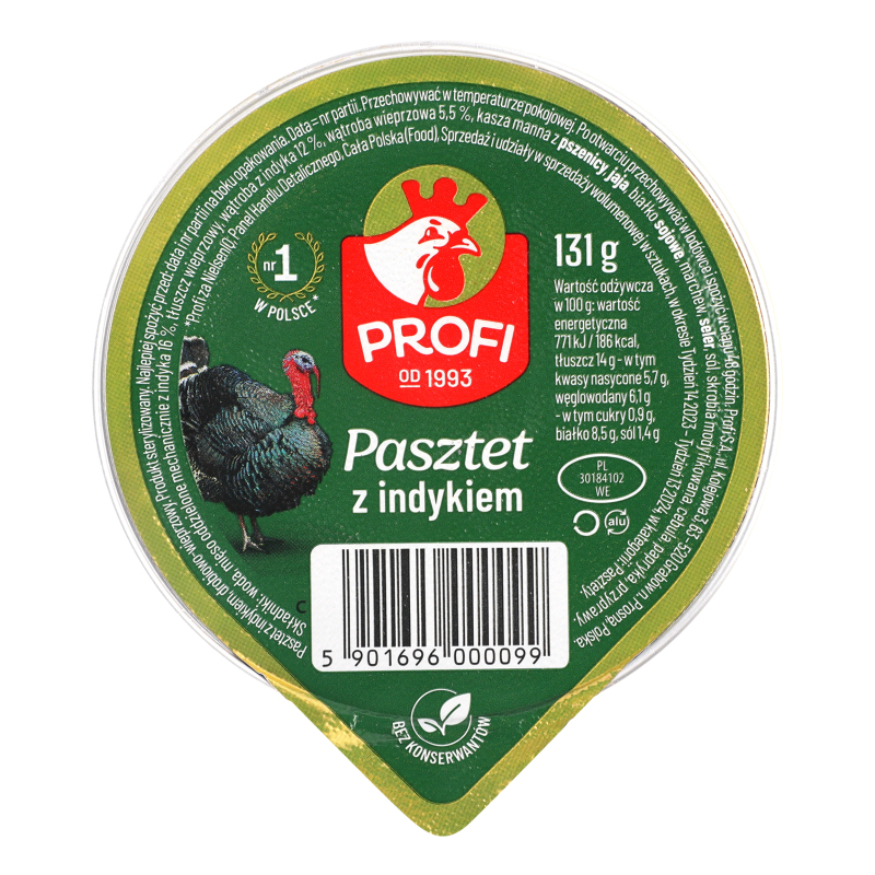 Паштет с мясом индюка Profi ст 131г Profi(5901696000099): купить в