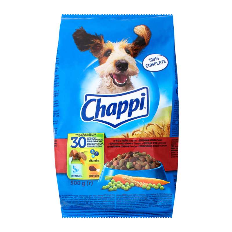 Корм сухий для собак з яловичиной та птицею Chappi м/у 500г Chappi ...