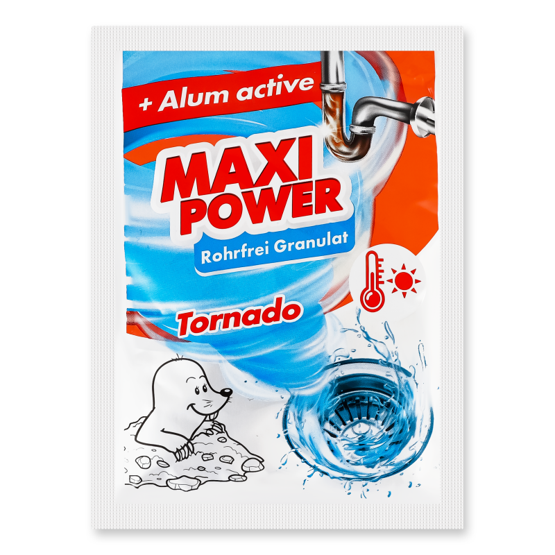 Засіб д/чищення каналізаційних труб з теплою водою 80г Максі Пауер